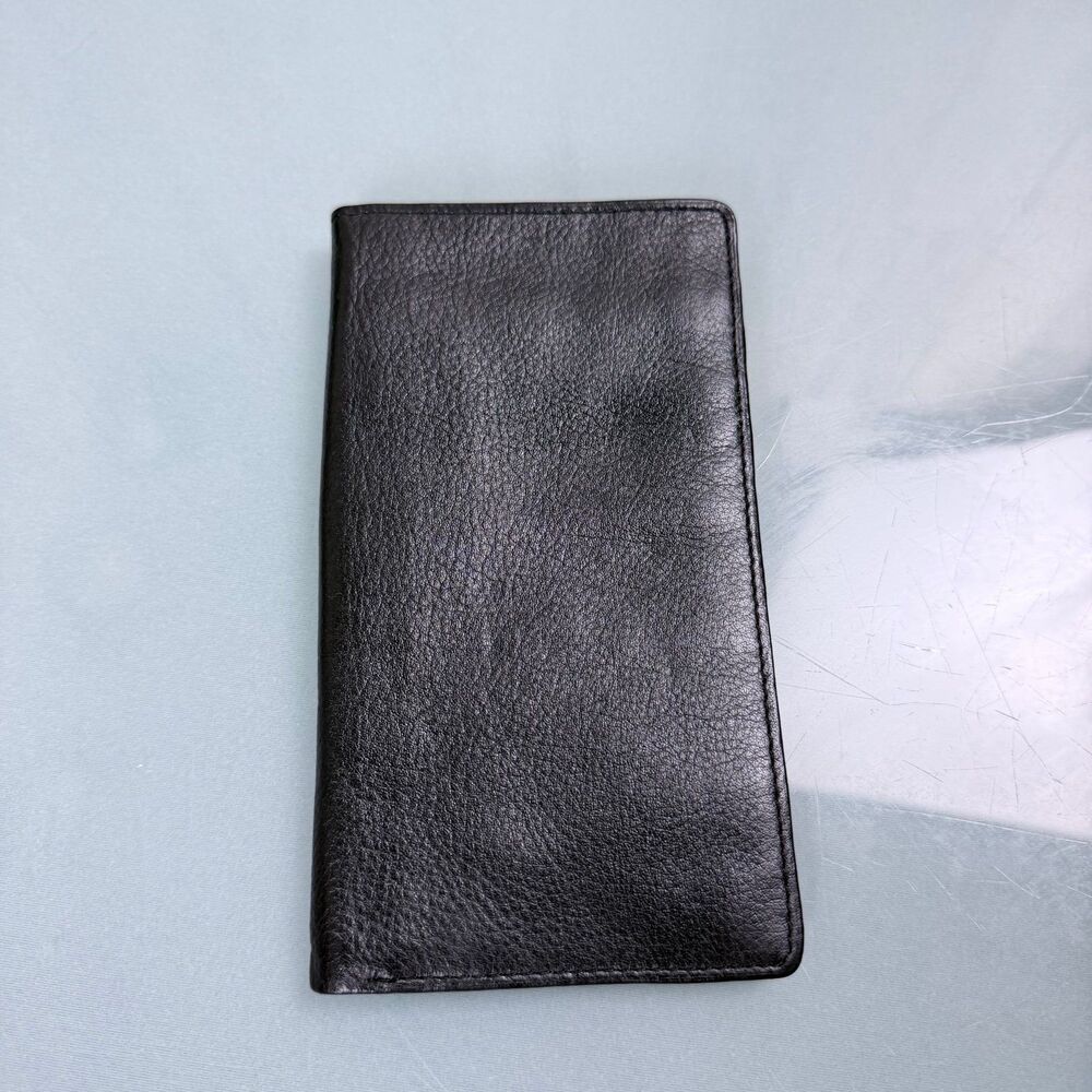 GEORGE Black Leather Bifold Wallet